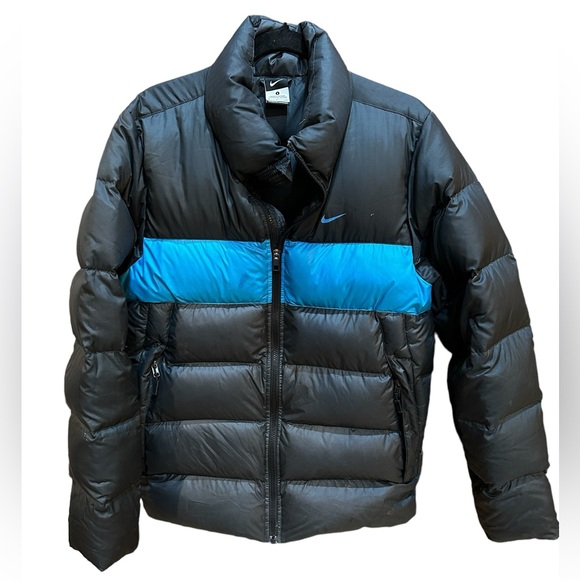 Nike Other - VTG Nike Puffer 550 Down Winter Jacket Coat Two Tone Black Blue Size S